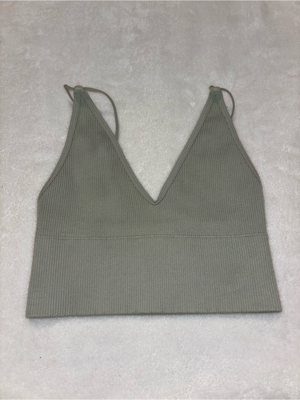 Women’s Gilly Hicks green ribbed crop top in XS